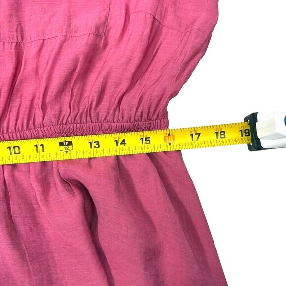 And Now This Sleeveless Shirt Dress Maxi Raspberry Pink Flowy Airy Romantic XL - Picture 11 of 16